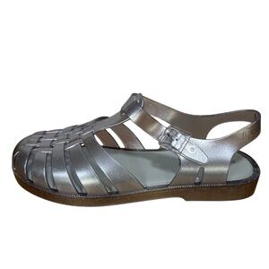 Melissa Women's Possession Shiny Fisherman Sandals Metallic Glitter Jelly Sandal